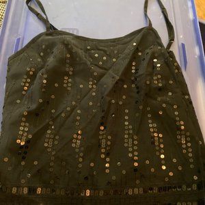 Black Sequence Cami Tank